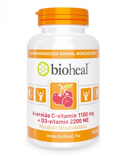 Acerolás C-vitamin 1100 mg + D3-vitamin 2200 NE (105 db)