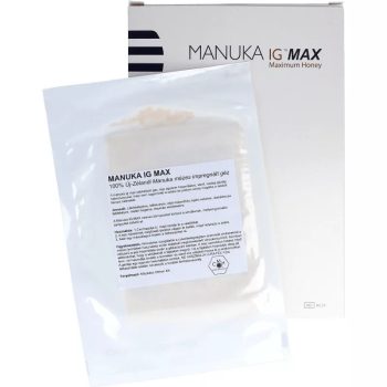 Manuka mézes IG-MAX impregnált géz – 10 cm × 12,5 cm