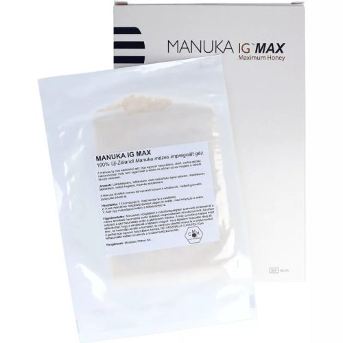 Manuka mézes IG-MAX impregnált géz – 10 cm × 12,5 cm