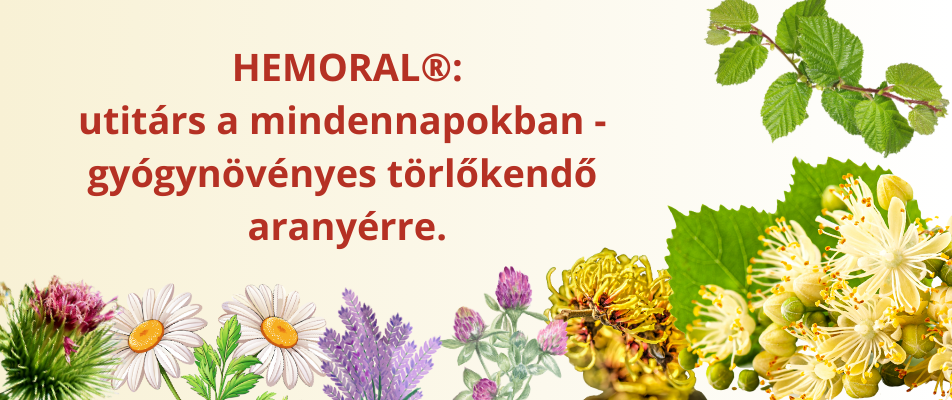 HEMORAL®: utitárs a mindennapokban - gyógynövényes törlőkendő aranyérre